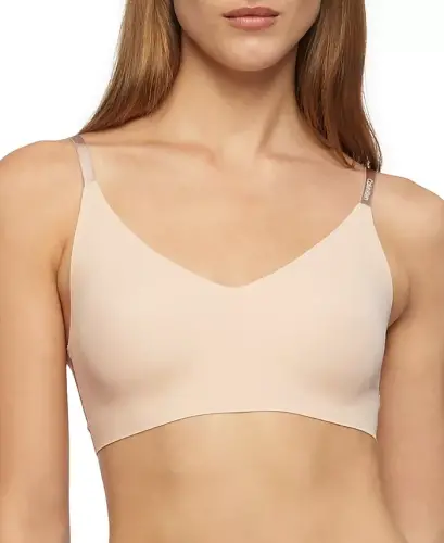 Women's Invisibles Comfort Lightly Lined Triangle Bralette QF5753 - Bare (Nude 5) - 3