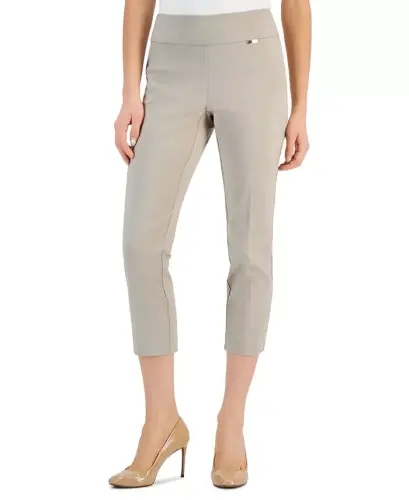 Women's Bengaline Pull-On Capri Pants, Created for Modazone - Summer Straw 