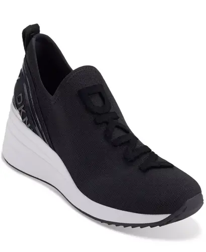 Women's Keeva Wedge Sneakers - Black - 1