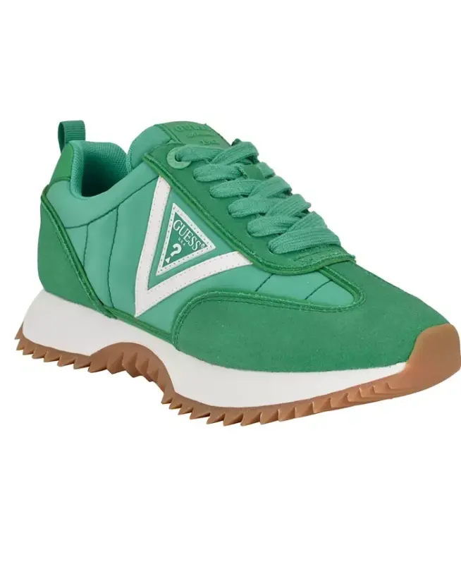 Bail Logo Retro Athletic Sneakers - Green - 1