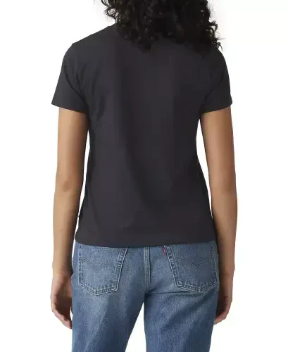 Women's Perfect Graphic Logo Cotton T-shirt-Serif Emb Caviar - LEVI'S (1)