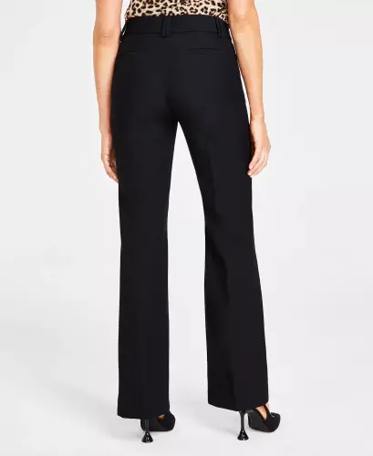 Women's Mid-Rise Bootcut Pants, Created for Modazone - Deep Black - 2