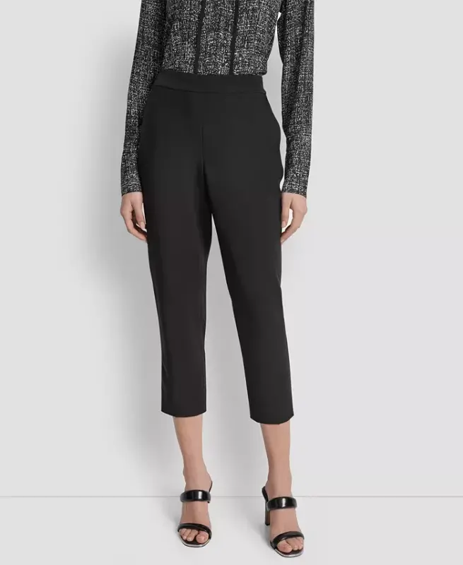 Women's Mid-Rise Pull-On Cropped Pants, Regular & Petite - DKNY