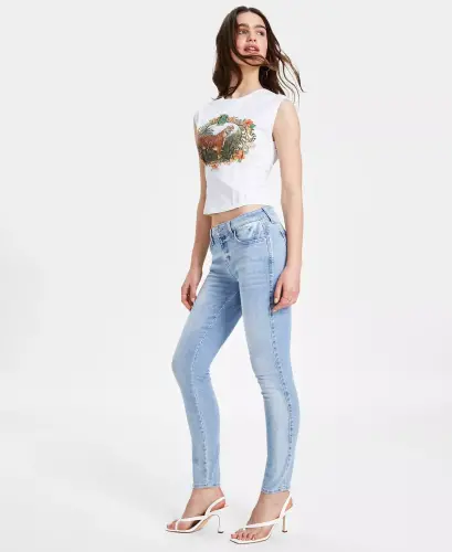 Women's Mid-Rise Sexy Curve Skinny Jeans - Fletcher - 3