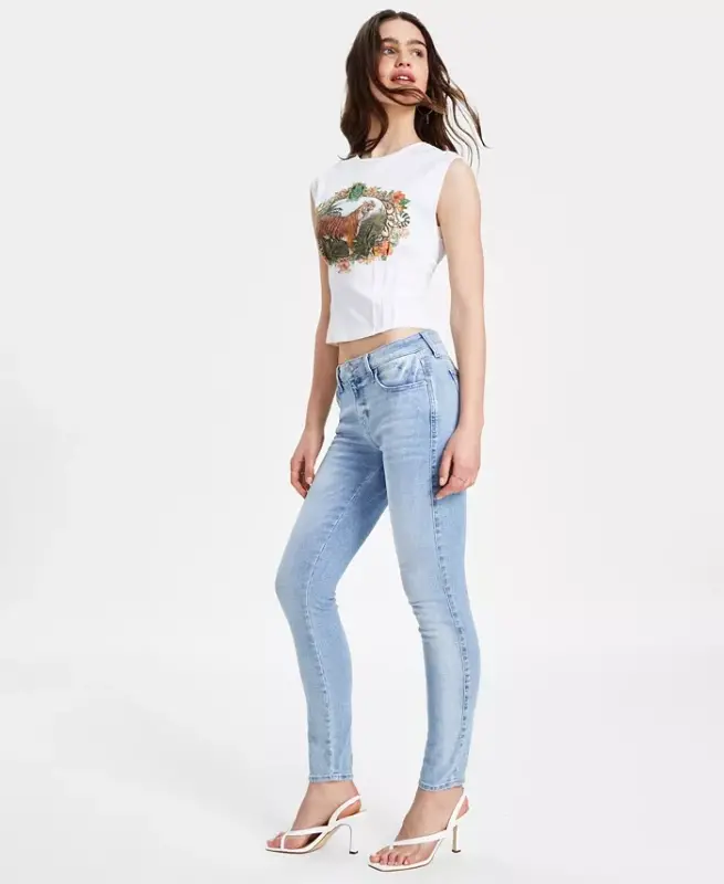 Women's Mid-Rise Sexy Curve Skinny Jeans - Fletcher - 3