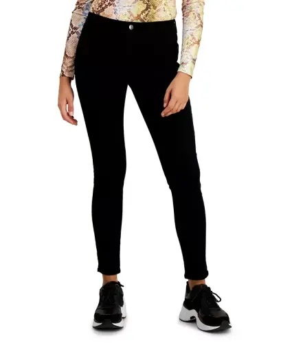 Women's Mid-Rise Sexy Curve Skinny Jeans-Carrie Black 