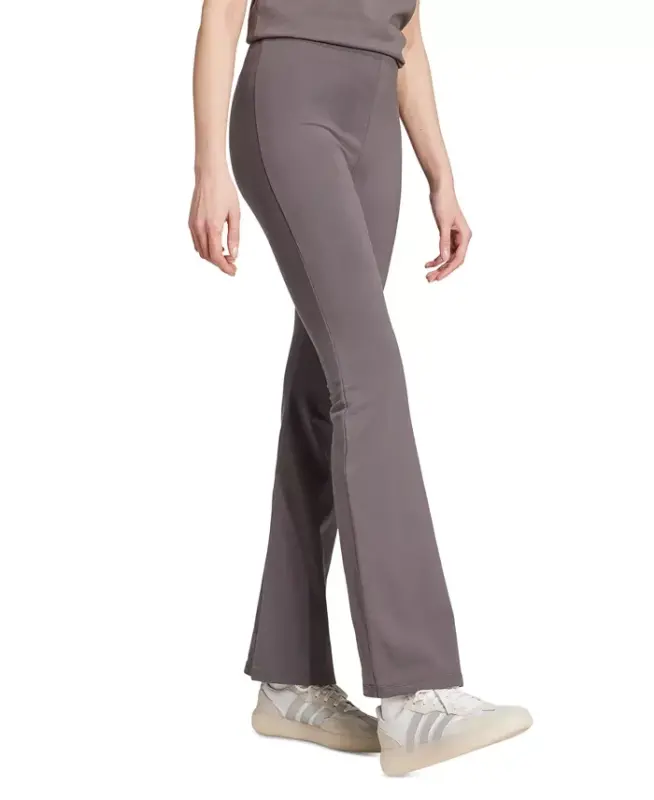 Women's Essentials Small Logo Flared Leggings-Grestr/whi - ADIDAS