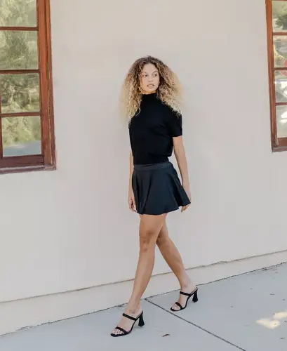 Women's Yorke Two-Band Square-Toe High-Heel Dress Sandals - Black - 8