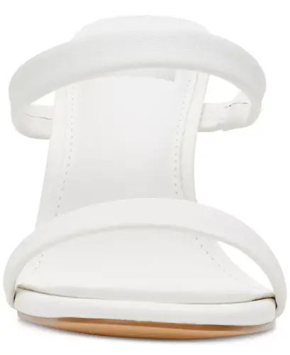 Women's Yorke Two-Band Square-Toe High-Heel Dress Sandals - White - 7