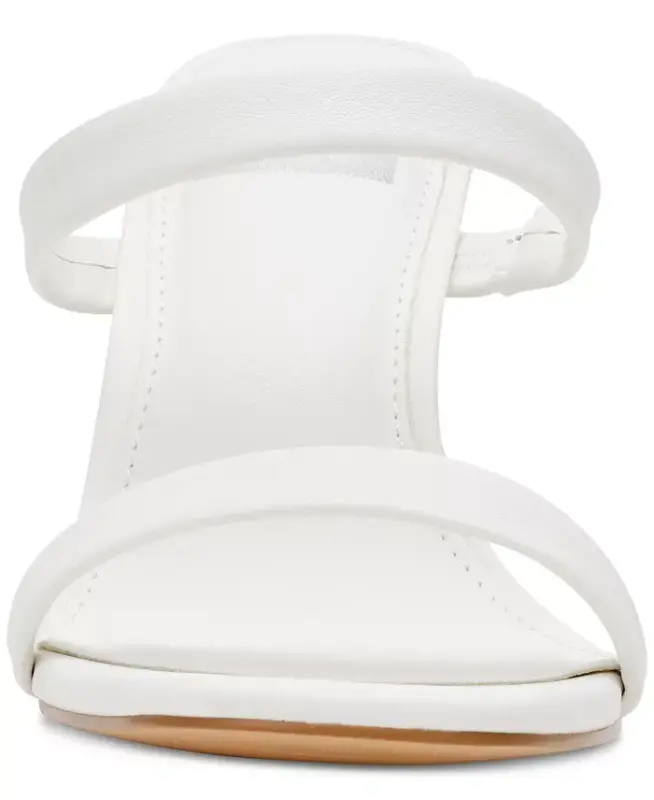 Women's Yorke Two-Band Square-Toe High-Heel Dress Sandals - White - 7