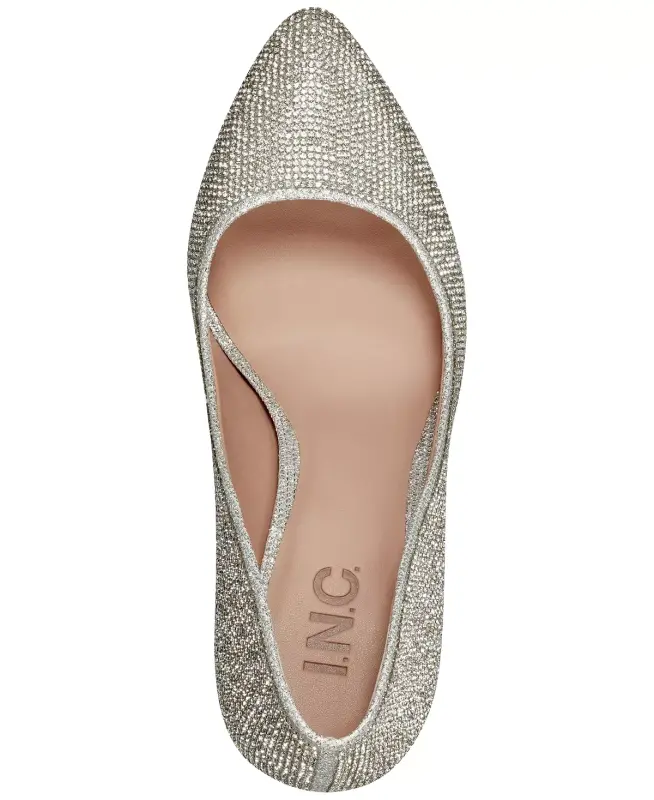 Women's Zitah Embellished Pointed Toe Pumps, Created for Modazone - Silver Crystal - 4