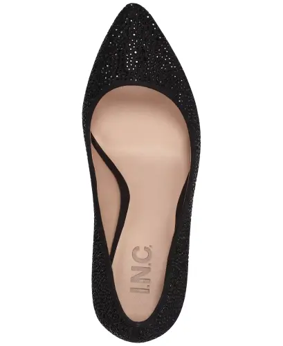 Women's Zitah Embellished Pointed Toe Pumps, Created for Modazone - Black Bling - 4