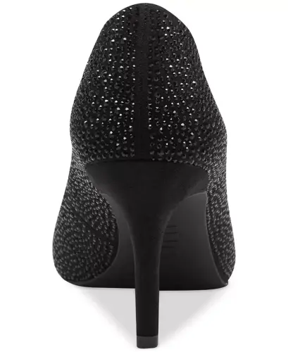 Women's Zitah Embellished Pointed Toe Pumps, Created for Modazone - Black Bling - 3