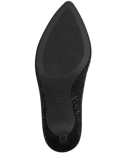 Women's Zitah Embellished Pointed Toe Pumps, Created for Modazone - Black Bling - 5
