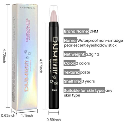 Kaely 2Pcs Cream Eyeshadow Sticks Set for Eyes Waterproof, Stone Matte & Putty Matte Eye shadow Stick Pencil - 6