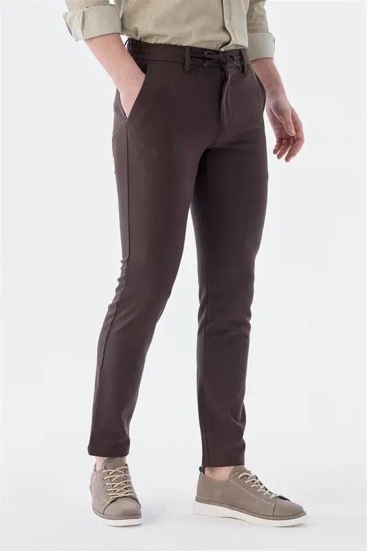 Kahve Comfort Fit Jogger Spor Pantolon - 1