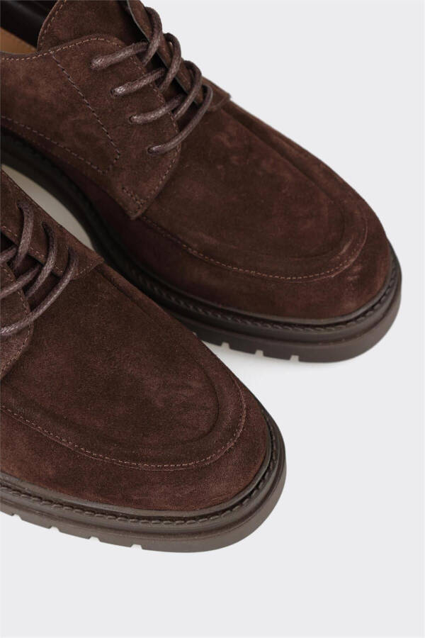 Kahve Deri Kadın Topuklu Ayakkabı-Kahve - 4