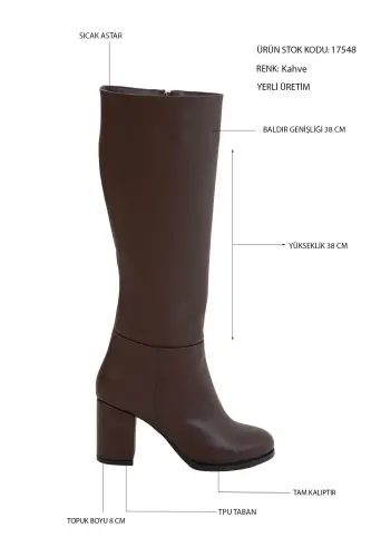 Kahve Kadın Çizme 17548-Kahve - SOHO (1)