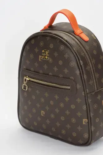 Kahve Monogram Kadın Sırt Çantası 05PO22Y1541-Kahve Monogram - 4