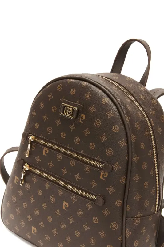 Kahve Monogram Kadın Sırt Çantası 05PO22Y1577-Kahve Monogram - 4