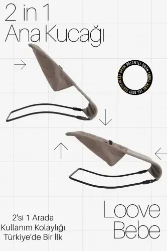 Kahverengi Ana Kucağı & Mama Sandalyesi 2 in 1-Kahverengiii - 2