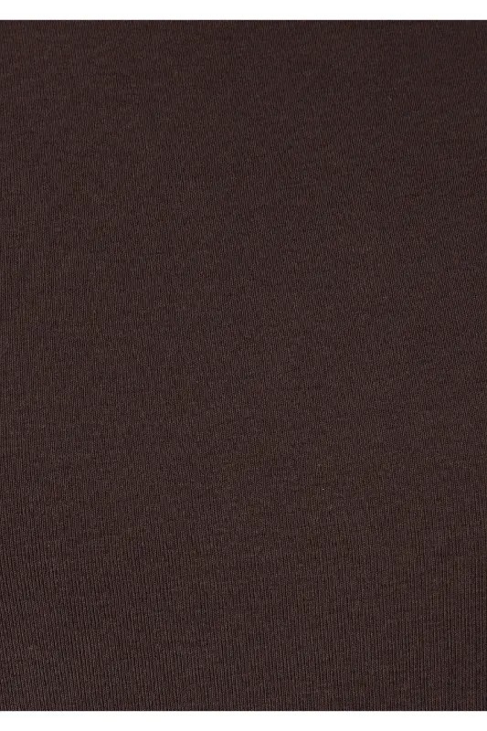 Kahverengi Basic Tişört Semi Slim Fit / Yarı Dar Kesim 1612916-70251 - Kahverengi - 7