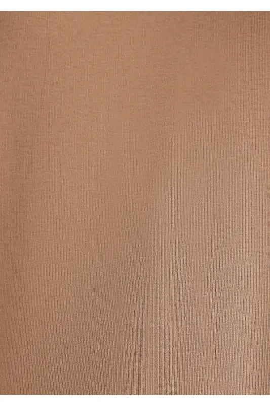 Kahverengi Basic Tişört Semi Slim Fit / Yarı Dar Kesim 1612916-83593 - Kahverengi-83593 - 6