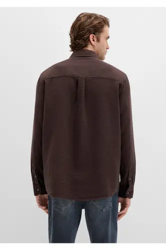 Kahverengi Gömlek Regular Fit / Normal Kesim 0211518-87537-Kahverengi - 4