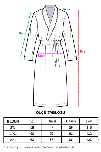 Kahverengi Pike Soho Bornoz - Unisex Bornoz ve Havlu - Kahverengi - 6