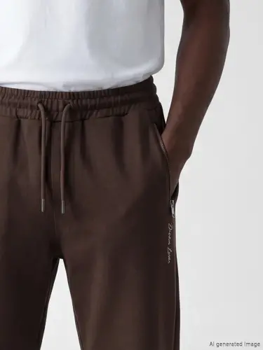 Kahverengi Standart Kalıp Erkek Jogger Eşofman Altı-Kahverengi - 3