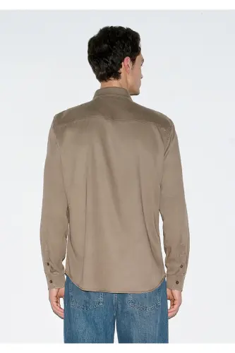 Kahverengi (TENCEL™) Gömlek Regular Fit / Normal Kesim 0210818-83866 - Kahverengi - 5