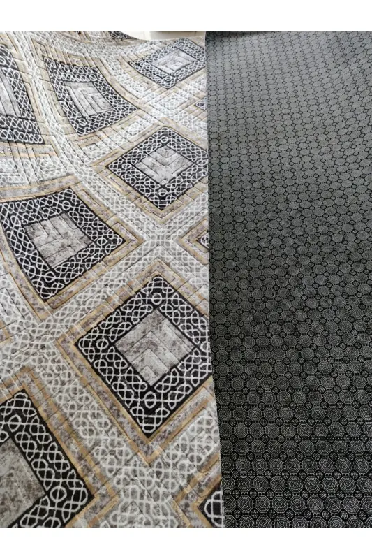 Kahverengi Yıkanabilir Kaymaz Taban Dört Mevsimlik Salon Banyo Balkon Genç Odası Kesme Yolluk - KAHVERENGİ - 4
