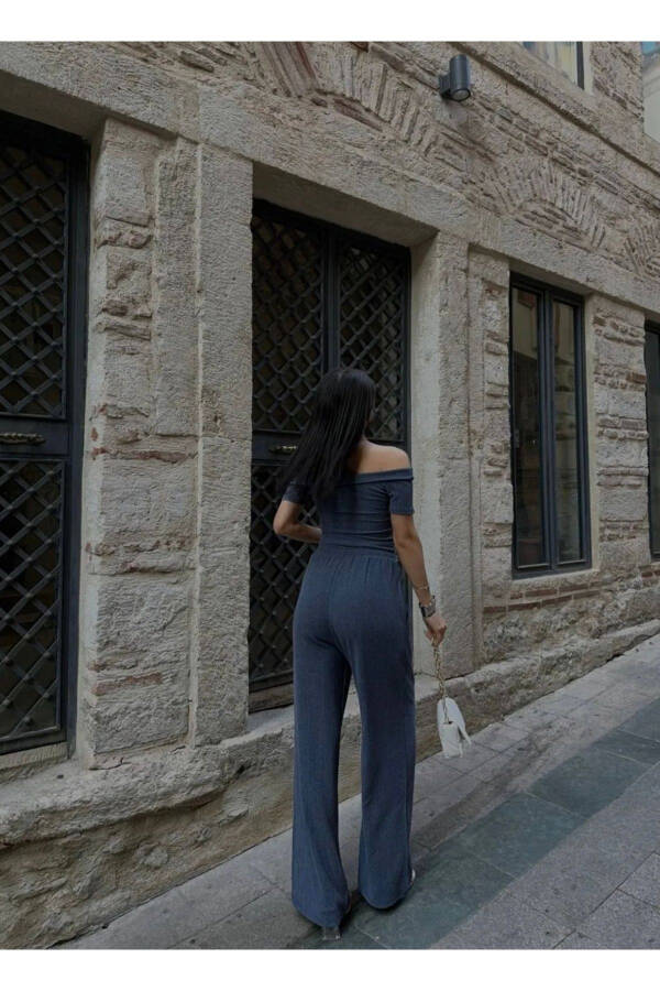 Каяк Яка Бюзгюлю Блуз Пантолон Такым-ИНДИГО - 4