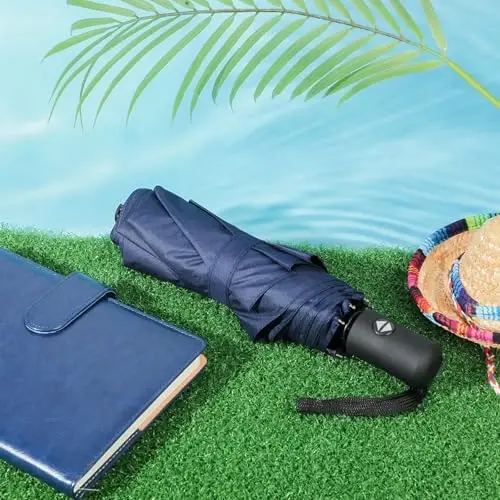 Kajaia 4 Pack Umbrellas Compact Windproof, Automatic Open and Close Folding Rain Umbrella Collapsible for Men Women Travel - 5