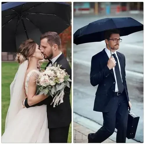 Kajaia 4 Pack Umbrellas Compact Windproof, Automatic Open and Close Folding Rain Umbrella Collapsible for Men Women Travel - 7