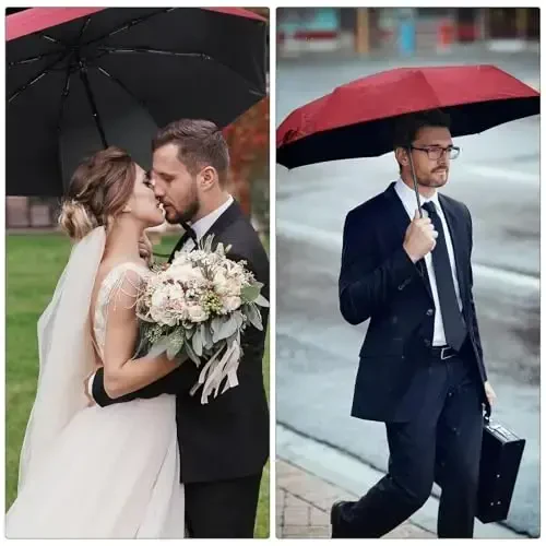 Kajaia 4 Pack Umbrellas Compact Windproof, Automatic Open and Close Folding Rain Umbrella Collapsible for Men Women Travel - 5