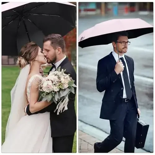 Kajaia 4 Pack Umbrellas Compact Windproof, Automatic Open and Close Folding Rain Umbrella Collapsible for Men Women Travel - 5