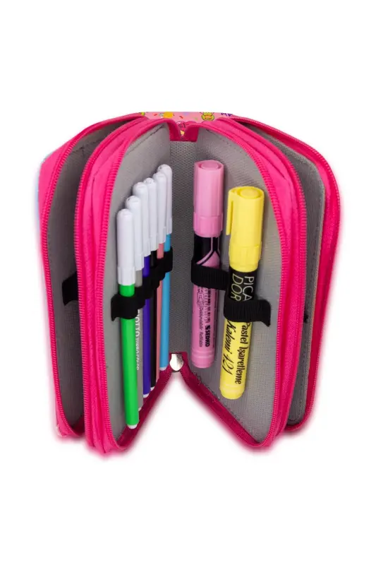 Kalem Kutusu Avocado Kawaii Desen Orginazer Üç Bölmeli (kalemlik)-Avocado - 5