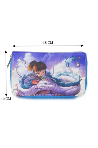 Kalem Kutusu Dragon Gril Orginazer Üç Bölmeli (kalemlik)-Pembe (Fermuar) - 4