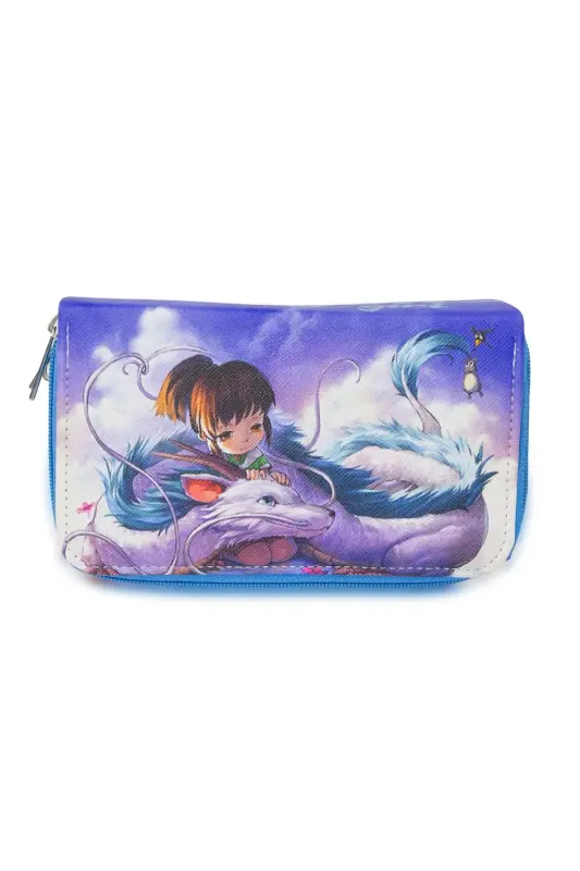 Kalem Kutusu Dragon Gril Orginazer Üç Bölmeli (kalemlik)-Pembe (Fermuar) - 2