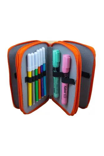 Kalem Kutusu Dragon Üç Bölmeli Vegan Deri-Dragon - 5