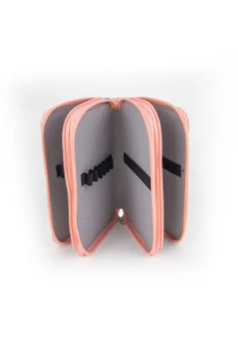 Kalem Kutusu Göz Temalı Üç Bölmeli Vegan Deri (kalemlik)-Göz - 5