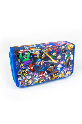Kalem Kutusu Kids Heros Üç Bölmeli Vegan Deri Kalemlik - Kids Heros - SIZE (1)