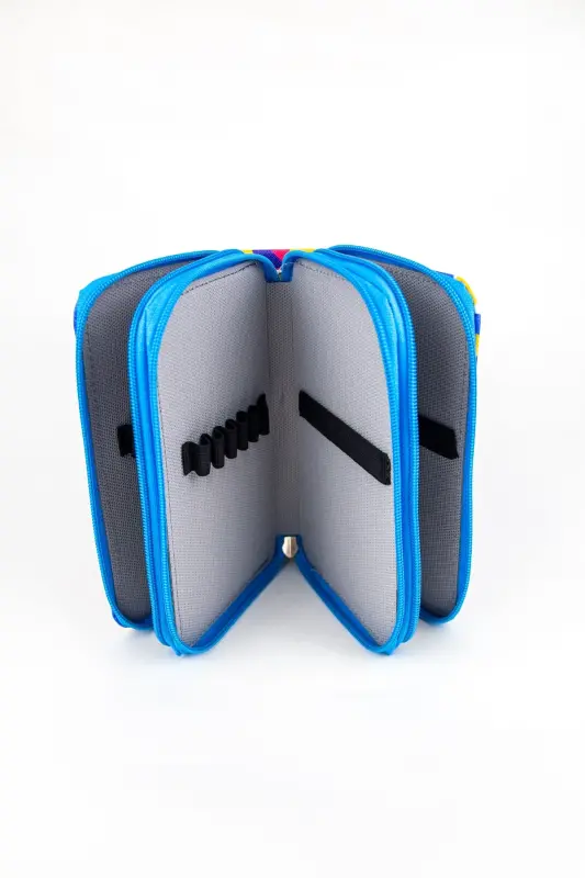 Kalem Kutusu Kids Heros Üç Bölmeli Vegan Deri Kalemlik-Kids Heros - 4