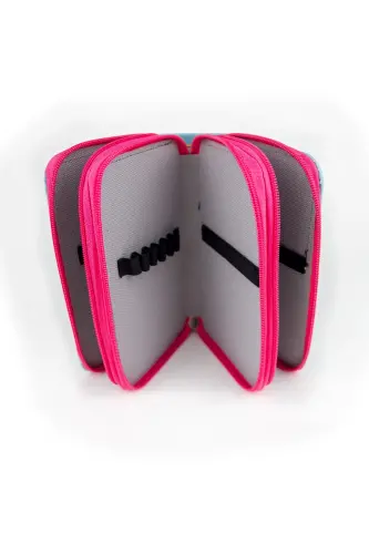 Kalem Kutusu Lol-unicorn Temalı Üç Bölmeli Kalemlik-Lol Pembesi - 6