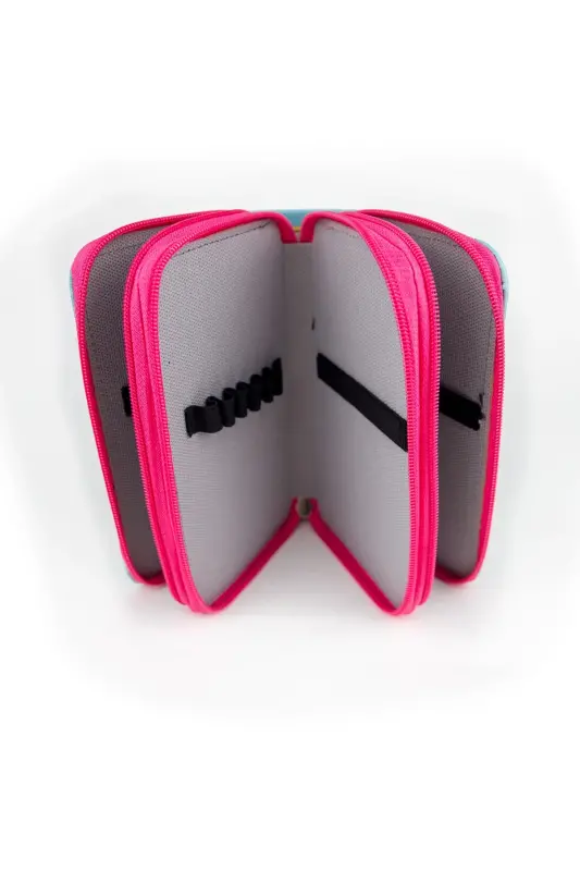 Kalem Kutusu Lol-unicorn Temalı Üç Bölmeli Kalemlik-Lol Pembesi - 6