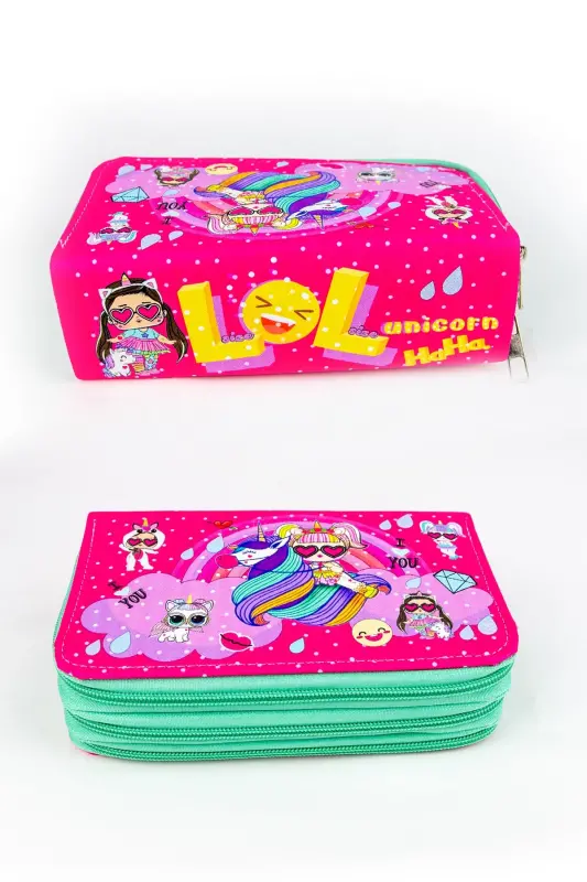 Kalem Kutusu Lolcorn Kawaii Desen Orginazer Üç Bölmeli (kalemlik) - Lolcorn - 3