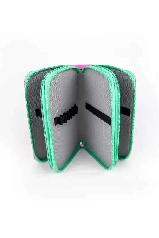 Kalem Kutusu Unıcorn Kawaii Desen Orginazer Üç Bölmeli (kalemlik)-Unicorn Mor - 5