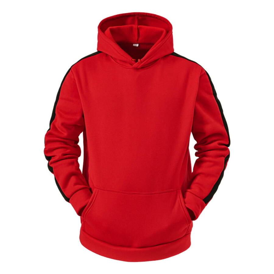 KaLI_store Outfits for Men Men's 2 Piece Tracksuit Outfits Cartoon Graphic Hoodie and Sweatpants Sport Set Red,XL - 4