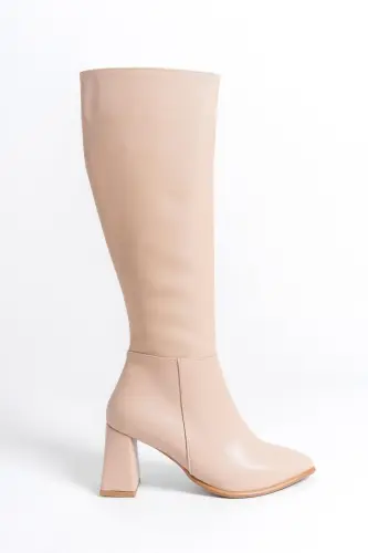 Kalibri Tan Clay Thick Heeled Casual Classic Boots - Tan - 5